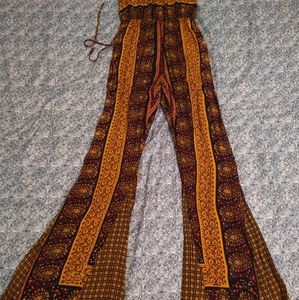 One piece flare pant/halter top